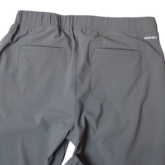 Gramicci Nylon Spandex Track Pants, Reflective Seams & Zip‎ Pockets, Gray Medium - Picture 9 of 9